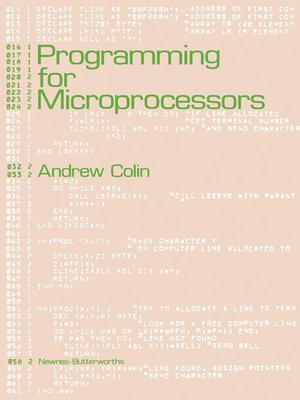 cover image of Programming for Microprocessors